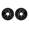 8002-58016 Drilled/Slotted Brake Rotors [Black], 2001-2003 Acura/Honda, Position: Rear - image 1