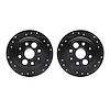 8002-58017 Drilled/Slotted Brake Rotors [Black], 1986-1989 Acura/Honda, Position: Rear - image 1