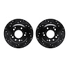 8002-58024 Drilled/Slotted Brake Rotors [Black], 1999-2001 Acura/Honda, Position: Rear - image 1