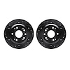 8002-58025 Drilled/Slotted Brake Rotors [Black], 2002-2004 Acura/Honda, Position: Rear - image 1