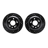8002-58026 Drilled/Slotted Brake Rotors [Black], 2005-2012 Acura/Honda, Position: Rear - image 1