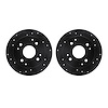 8002-58028 Drilled/Slotted Brake Rotors [Black], 1995-1998 Acura/Honda, Position: Rear - image 1