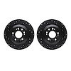 8002-58032 Drilled/Slotted Brake Rotors [Black], 2009-2014 Acura/Honda, Position: Rear - image 1