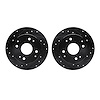 8002-58034 Drilled/Slotted Brake Rotors [Black], 1992-1994 Acura/Honda, Position: Rear - image 1