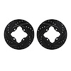 8002-59000 Drilled/Slotted Brake Rotors [Black], 1990-1997 Acura/Honda, Position: Front - image 1