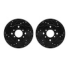 8002-59002 Drilled/Slotted Brake Rotors [Black], 1998-2002 Acura/Honda, Position: Front - image 1