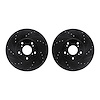 8002-59003 Drilled/Slotted Brake Rotors [Black], 1999-2014 Acura/Honda, Position: Front - image 1