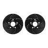 8002-59004 Drilled/Slotted Brake Rotors [Black], 1998-2021 Acura/Honda, Position: Front - image 1