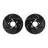 8002-59011 Drilled/Slotted Brake Rotors [Black], 1991-2001 Multiple Makes/Models, Position: Front - image 1