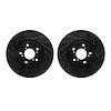 8002-59012 Drilled/Slotted Brake Rotors [Black], 2007-2020 Acura/Honda, Position: Front - image 1