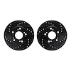8002-59015 Drilled/Slotted Brake Rotors [Black], 2002-2015 Acura/Honda, Position: Front - image 1