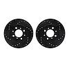 8002-59020 Drilled/Slotted Brake Rotors [Black], 1988-1991 Acura/Honda, Position: Front - image 1