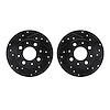 8002-59027 Drilled/Slotted Brake Rotors [Black], 1979-1983 Acura/Honda, Position: Front - image 1