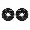 8002-59029 Drilled/Slotted Brake Rotors [Black], 1990-2000 Acura/Honda, Position: Front - image 1