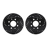 8002-59031 Drilled/Slotted Brake Rotors [Black], 1984-2006 Acura/Honda, Position: Front - image 1