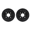 8002-59038 Drilled/Slotted Brake Rotors [Black], 1992-1996 Acura/Honda, Position: Front - image 1