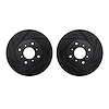 8002-59039 Drilled/Slotted Brake Rotors [Black], 1992-1996 Acura/Honda, Position: Front - image 1