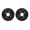 8002-59042 Drilled/Slotted Brake Rotors [Black], 1992-1997 Acura/Honda, Position: Rear - image 1