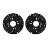 8002-59043 Drilled/Slotted Brake Rotors [Black], 1998-2002 Acura/Honda, Position: Rear - image 1