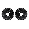 8002-59045 Drilled/Slotted Brake Rotors [Black], 2001-2005 Acura/Honda, Position: Rear - image 1