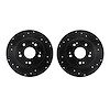 8002-59046 Drilled/Slotted Brake Rotors [Black], Fits Select Acura/Honda, Position: Rear - image 1