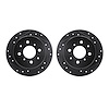 8002-59047 Drilled/Slotted Brake Rotors [Black], 1988-2001 Acura/Honda, Position: Rear - image 1
