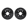 8002-59049 Drilled/Slotted Brake Rotors [Black], 1986-1996 Acura/Honda, Position: Rear - image 1