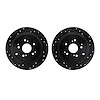 8002-59051 Drilled/Slotted Brake Rotors [Black], 2001-2008 Acura/Honda, Position: Rear - image 1