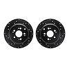 8002-59052 Drilled/Slotted Brake Rotors [Black], 2007-2017 Acura/Honda, Position: Rear - image 1