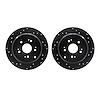 8002-59053 Drilled/Slotted Brake Rotors [Black], 2005-2018 Acura/Honda, Position: Rear - image 1