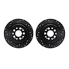 8002-59054 Drilled/Slotted Brake Rotors [Black], Fits Select Acura/Honda, Position: Rear - image 1