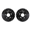 8002-59055 Drilled/Slotted Brake Rotors [Black], 2003-2008 Acura/Honda, Position: Rear - image 1