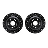 8002-59056 Drilled/Slotted Brake Rotors [Black], 2010-2015 Acura/Honda, Position: Rear - image 1