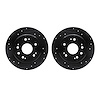 8002-59061 Drilled/Slotted Brake Rotors [Black], 2002-2004 Acura/Honda, Position: Rear - image 1