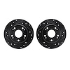 8002-59062 Drilled/Slotted Brake Rotors [Black], 2011-2015 Acura/Honda, Position: Rear - image 1