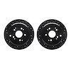 8002-59064 Drilled/Slotted Brake Rotors [Black], 2002-2004 Acura/Honda, Position: Rear - image 1