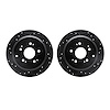 8002-59065 Drilled/Slotted Brake Rotors [Black], 2005-2010 Acura/Honda, Position: Rear - image 1