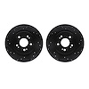 8002-59066 Drilled/Slotted Brake Rotors [Black], Fits Select Acura/Honda, Position: Rear - image 1