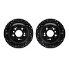 8002-59067 Drilled/Slotted Brake Rotors [Black], Fits Select Acura/Honda, Position: Rear - image 1