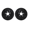 8002-59069 Drilled/Slotted Brake Rotors [Black], 2006-2014 Acura/Honda, Position: Rear - image 1