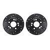 8002-63004 Drilled/Slotted Brake Rotors [Black], 1984-1989 Mercedes-Benz, Position: Front - image 1