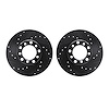 8002-63008 Drilled/Slotted Brake Rotors [Black], 1968-1976 Mercedes-Benz, Position: Front - image 1