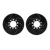 8002-63011 Drilled/Slotted Brake Rotors [Black], 1972-1980 Mercedes-Benz, Position: Front - image 1