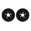 8002-63013 Drilled/Slotted Brake Rotors [Black], 1990-1995 Mercedes-Benz, Position: Front - image 1