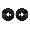 8002-63017 Drilled/Slotted Brake Rotors [Black], 1991-1999 Mercedes-Benz, Position: Front - image 1