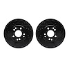 8002-63019 Drilled/Slotted Brake Rotors [Black], 1990-1998 Mercedes-Benz, Position: Front - image 1