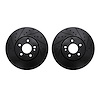 8002-63024 Drilled/Slotted Brake Rotors [Black], Fits Select Mercedes-Benz, Position: Front