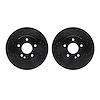 8002-63028 Drilled/Slotted Brake Rotors [Black], 1994-1997 Mercedes-Benz, Position: Front - image 1