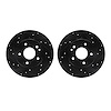 8002-63029 Drilled/Slotted Brake Rotors [Black], 1997-1998 Mercedes-Benz, Position: Front - image 1