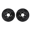 8002-63030 Drilled/Slotted Brake Rotors [Black], 1996-2015 Mercedes-Benz, Position: Front - image 1
